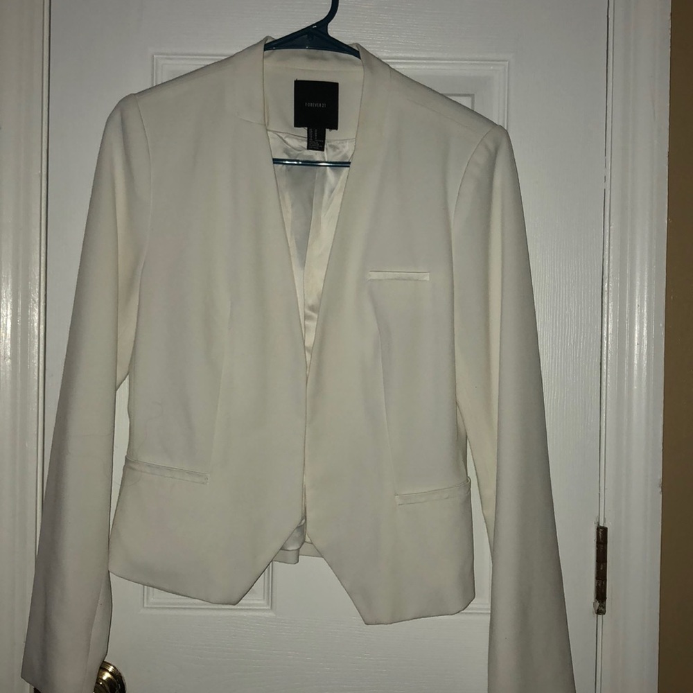 Forever 21 White Blazer